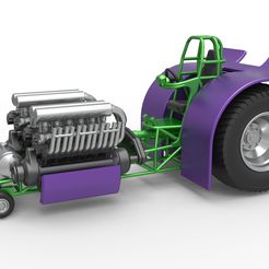 1.jpg 3D file Diecast Pulling tractor with 2 engines V12 Scale 1 to 25・3D printable model to download, CosplayItemsRock