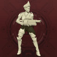 ci-gun.jpg STL file (Mercy's Reach) Castor Infantry - Firing Pose・3D printing template to download