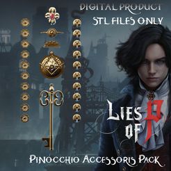 pre.jpg 3D file Pinocchio Accessories Pack Lies of P・3D printer design to download