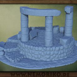 Ritualkreis.30.jpg OBJ file Nemoriko`s : Tabletop Ritual - Stone - Circle・Template to download and 3D print