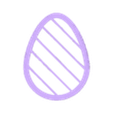 CC_eggs1_striped.stl Easter cookiecutter small egg - stripes