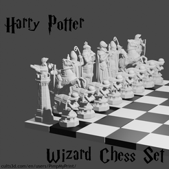 all4_2.png Файл STL Шахматный набор "Волшебник Гарри Поттер・3D-печатная модель для загрузки