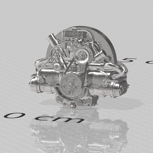 🪲 Air-cooled VW Style Detailed Engine 1/64th scale・ STL File for 3D ...