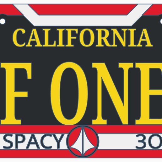 Multimaterial Macross / Robotech License Plate Holder 3D model