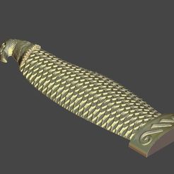 4_1.jpg Free STL file knife dague saber handle eagle・Template to download and 3D print, 3DPrinterFiles