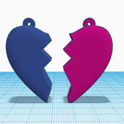 corazon.png STL-Datei Schlüsselanhänger "Gebrochenes Herz・3D-druckbare Vorlage zum herunterladen