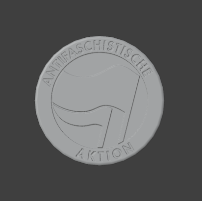 Antifaschistische Aktion Button 3D model
