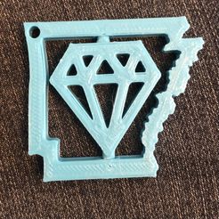 IMG-3155.jpg STL file ARKANSAS DIAMOND SPINNING KEYCHAIN・3D print design to download