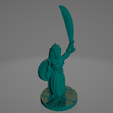 Warrior-Chopper.png STL file Easy Print Female Sabre Warrior・3D print design to download