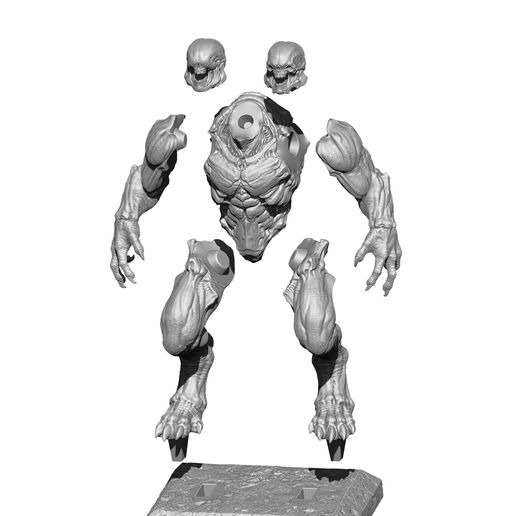 parts.jpg Höllenritter DOOM für 3d-Druck STL