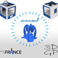 affiche.png Pencil holder composed of 4 STRATOMAKER logos implanted in France