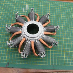 IMG_1462.JPG Бесплатный STL файл Роторный двигатель Le Rhone・Дизайн 3D принтера для загрузки, ianda217