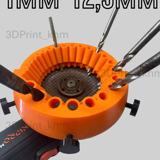 STL file Заточка для сверл / Кондуктор на УШМ для заточки сверл / drill ...