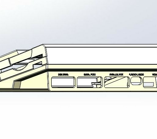 View4.jpg Boîtier de l'Amiga 600 modèle imprimé en 3d