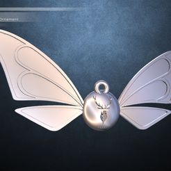 winxclubBloomWing.jpg Free STL file Winx Club Bloom Wings Christmas Ornament・Model to download and 3D print