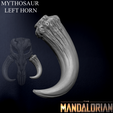MYTHOSAUR LEFT HORN MANDALORIAN 3D PRINTABLE MYTHOSAUR LEFT HORN - THE MANDALORIAN STAR WARS - HIGHLY DETAILED