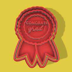 Congrats.png STL-Datei Cortador de galleta de graduacion・3D-Drucker-Vorlage zum herunterladen