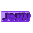 John_Playful.STL John 3D Nametag - 5 Fonts