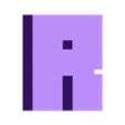 r.STL Minecraft Alphabet Letter