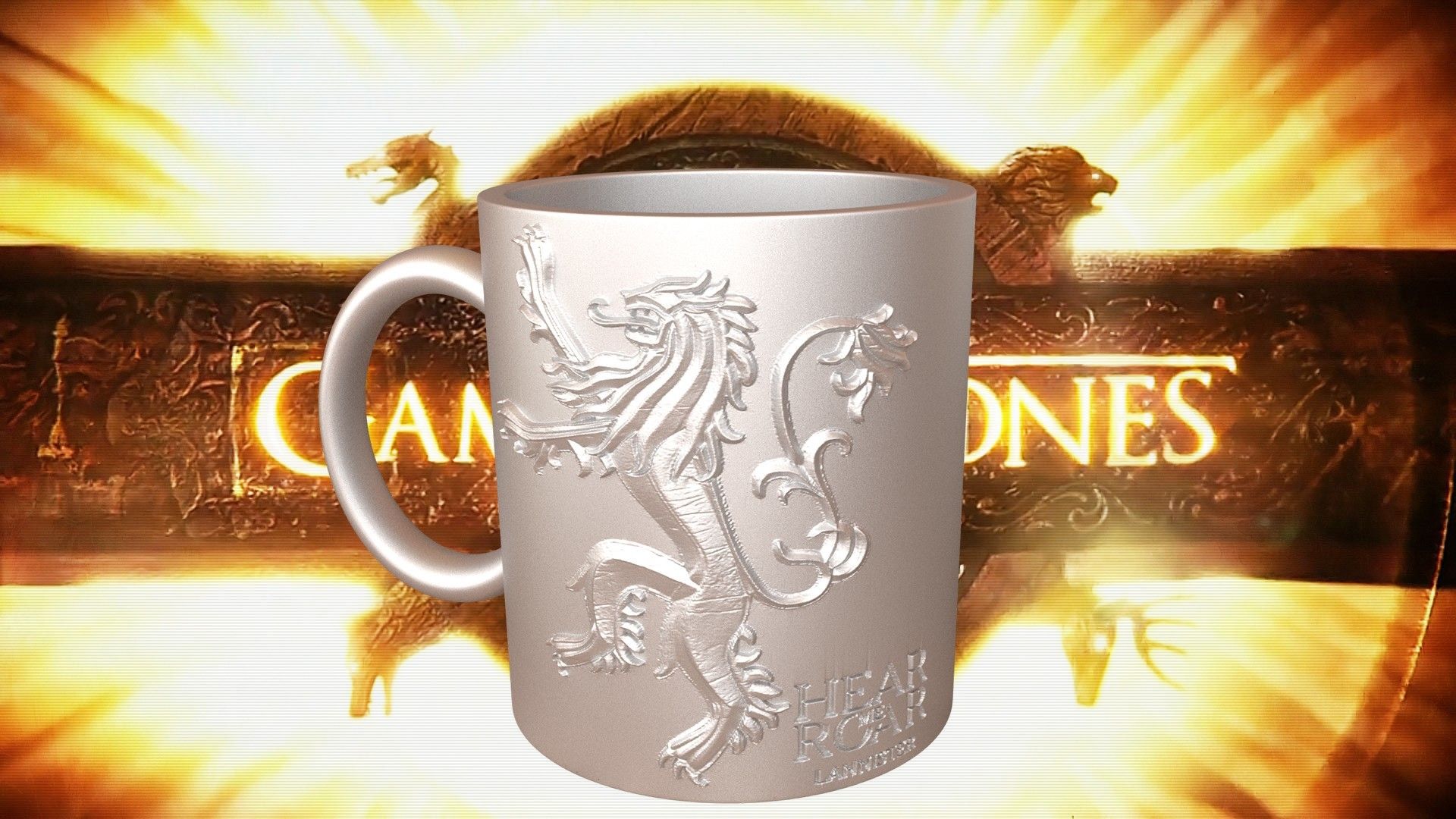3.4.jpg Download STL file Game Of Thrones Lannister Coffee Mug • 3D printer template, SimaDesign