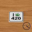 i love 420 con logo 2.png Coaster / Weed Coasters - 420