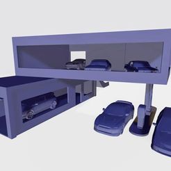 247333874_10227501672068173_5596684583163090221_n.jpg Télécharger le fichier STL Garage Showroom pour 1 64 modèle d'impression 3D diecast • Objet imprimable en 3D, Tinker3d