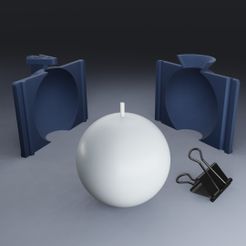 render.jpg Ball candle mold