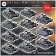 HM-WX-P06-Panzer-IV-pack-No.-2.jpg German WW2 vehicles pack (Panzer IV No. 2) - Germany Eastern Western Front Normandy Stalingrad Berlin Bulge WWII