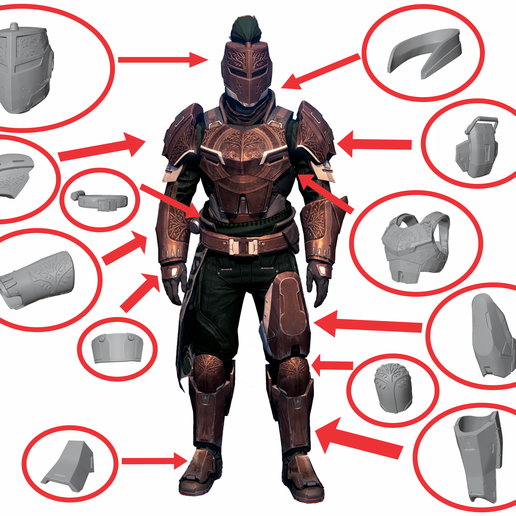 Manual.png Complete ARMOR TITAN Cosplay Helmet IRON BANNER DESTINY  The Taken King
