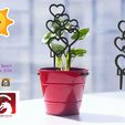 Untitled.jpg Plant trellis SVG Houseplant stake  svg file plant support 1 love heart design