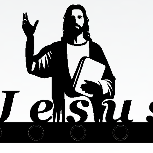🔑 WALL MOUNTED KEY HOLDER / LOARD JESUS・Free STL File for 3D printing・Cults