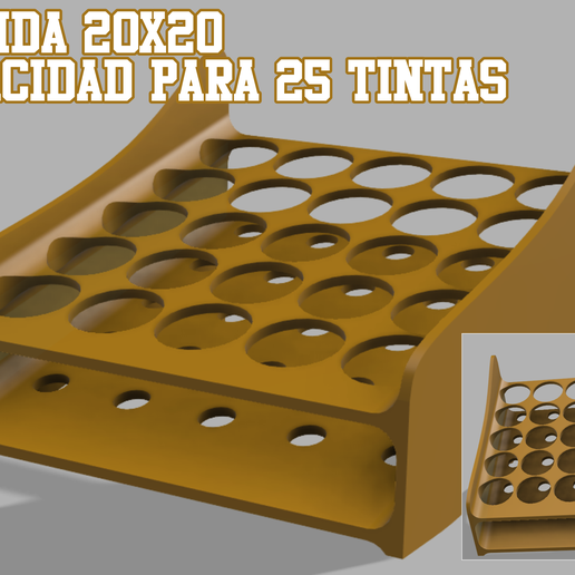 Tattoo pigment organizer 25 SPACES - 3D model önizlemesi