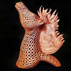 HerMajesy_Voronoi_0.jpg Бесплатный STL файл Her Majesty - Voronoi・Идея 3D-печати для скачивания