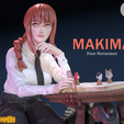Makima_Close_3_with-words.png Makima- Chainsaw Man Anime Figurine STL for 3D Printing
