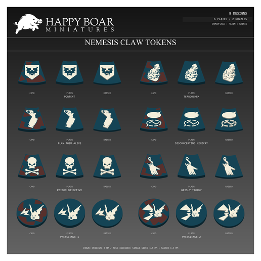 Nemesis Claw Faction Tokens and Markers