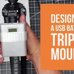 USB_Battary.jpg STL-Datei USB Power-Bank to Tripod Mount! kostenlos・3D-Druck-Idee zum Herunterladen