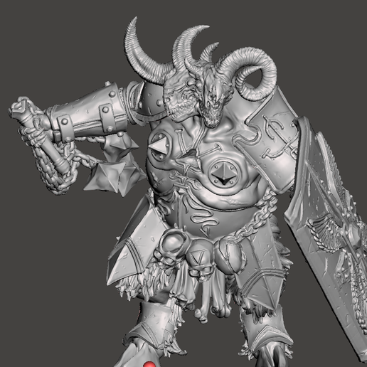 yoke fiend with flail 3D model