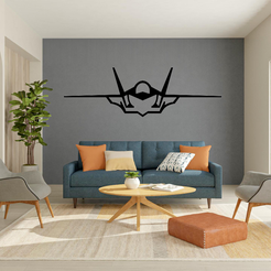 f35wall.png Fichier STL Art mural F-35 Lightning II JSF・Objet pour impression 3D à télécharger