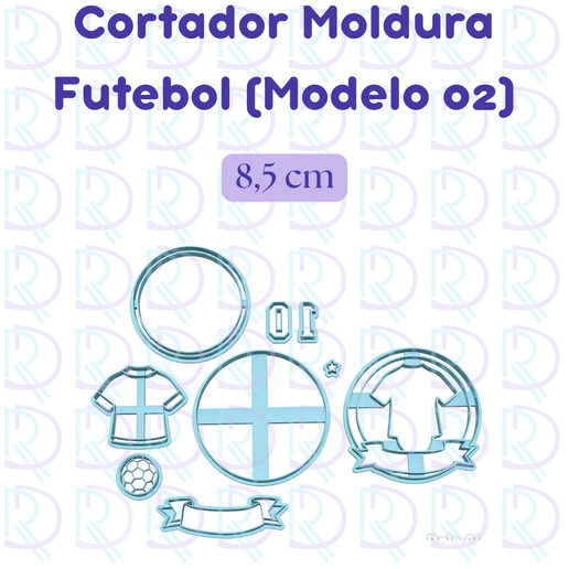 Cortador Moldura Futebol (Moldelo 02) - 8,5 cm