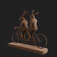 4D418A34-2516-435B-9C1E-3DE43DD2B51D.png Decorative statuette "Two hares on a bicycle"