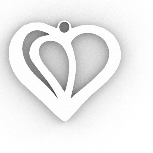 THREE HEARTS PENDANT 3D model