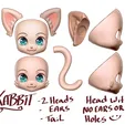 il_1588xN.4085470690_6kjl.webp [Kabbit Addon] Kitty Head + Magnetic Ears + Tailfor Kabbit - (For FDM and SLA Printing)