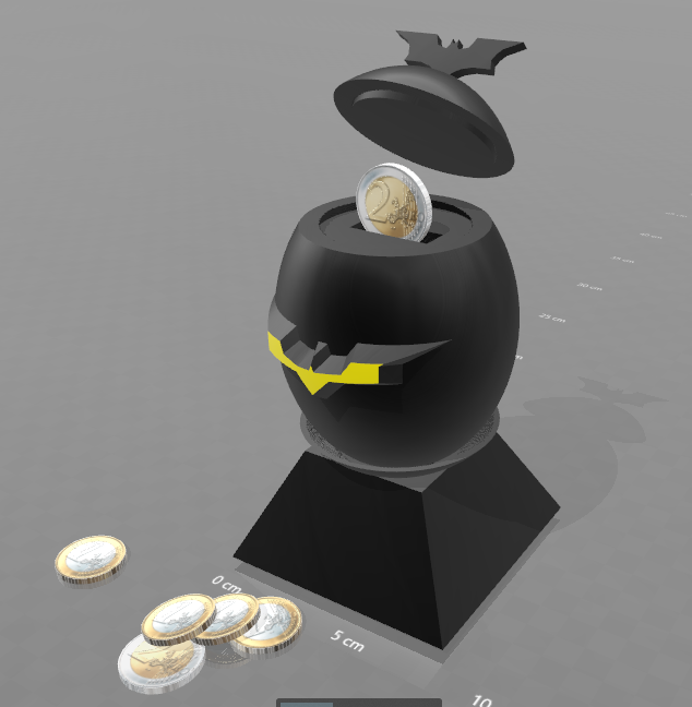 1.png Fichier STL gratuit Tirelire "oeuf batman"・Plan imprimable en 3D à télécharger, psl