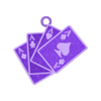 Card Pendent-STL.stl 扑克牌吊坠 -扑克牌王牌吊饰 STL
