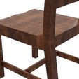 5.jpg Wooden Chair 3D Model