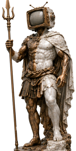 Greco-Roman TV head statue