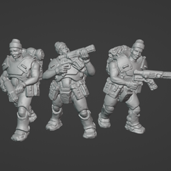 1.png Archivo STL Dust 1947 - Aliados - Comando Pesado Kill Squad Proxy・Idea de impresión 3D para descargar