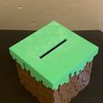 Textured Minecraft Grass Block  Box