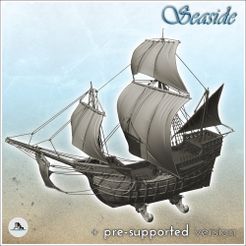 1.jpg Fichier STL Voilier Caravel (3) - Pirate Jungle Island Beach Piracy Caribbean Medieval terrain・Objet pour impression 3D à télécharger, Hartolia-Miniatures
