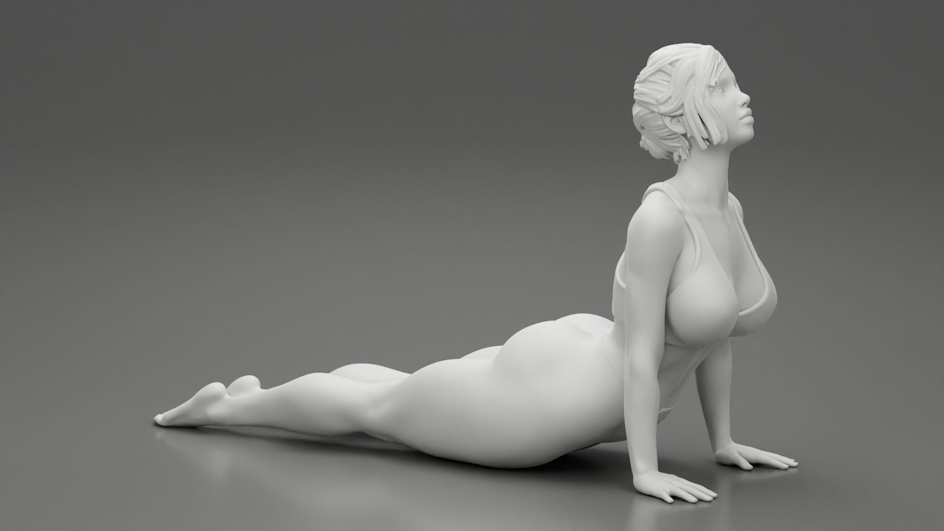 Girl-08.jpg 3D file Pretty Woman Doing Yoga Meditation 3D Print Model・3D print design to download, 3DGeshaft